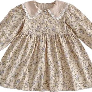 New girl’s long sleeve cotton sisters dress 24 months